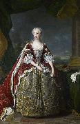 Jean Baptiste van Loo Portrait of Princess Augusta of Saxe Gotha oil painting